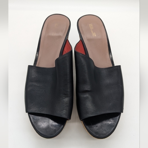 Diane Von Furstenberg Bonnie Wedge Slide Sandal Black Size 8.5 - Picture 13 of 13